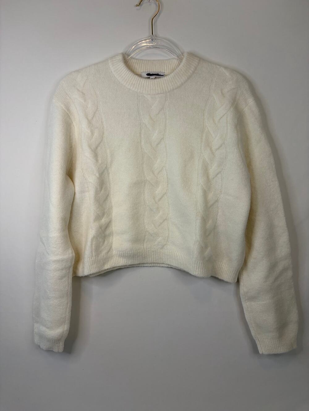 Madewell CloudSoft Drop-Shoulder Sweater Antique Cream Size Small NEW